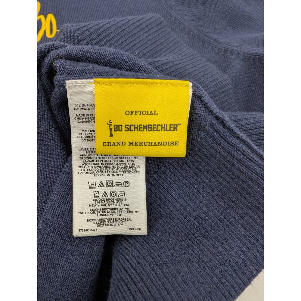 Brooks Brothers Bo Schembechler Univ of Michigan Cardigan Women's Large ** - Picture 6 of 10